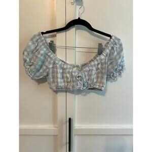 Aeropostale Gingham Crop Top Small